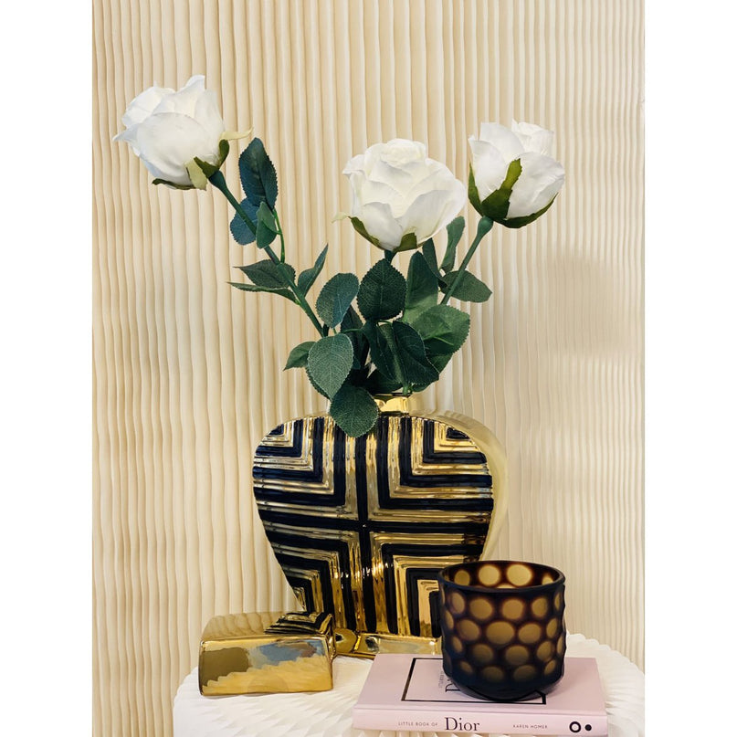 Prachtige gouden en zwarte kunstdecor geïnspireerde pot klein (uitverkoop - 50% korting van 27,99 tot 13,99 euro)