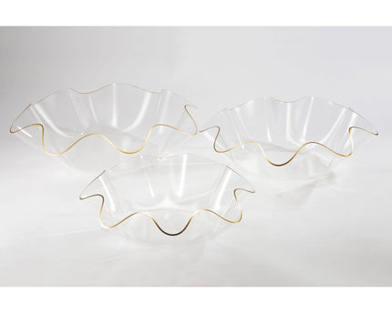 Acryl fruit gesneden 40 cm gouden rand