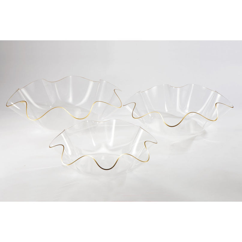Acryl fruit gesneden 40 cm gouden rand