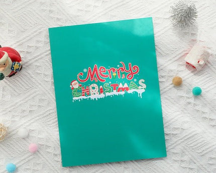 3D -kaart - Kerstcadeau -doos Design