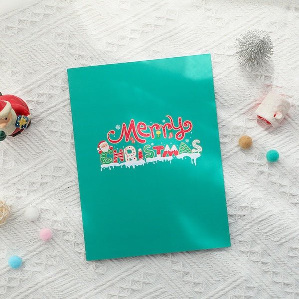 3D -kaart - Kerstcadeau -doos Design