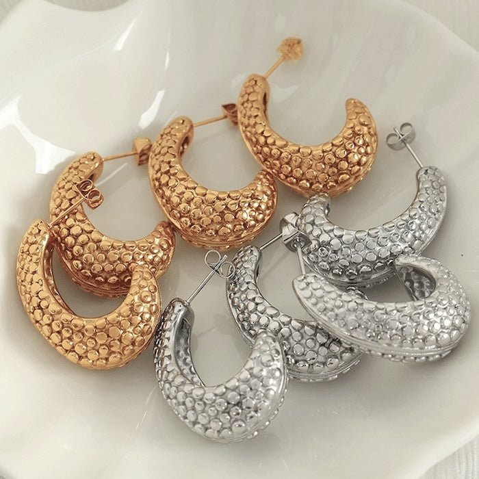 Vet punt textuur oorbellen