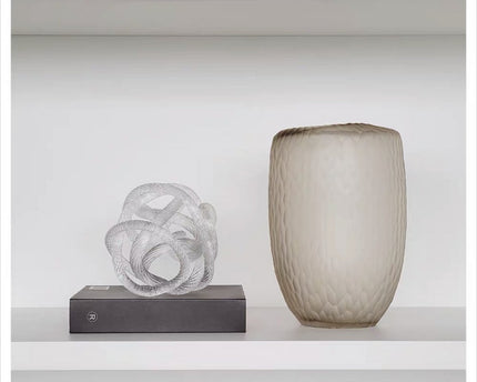Groot geknoopt glassculptuur (L) Diameter 20cm