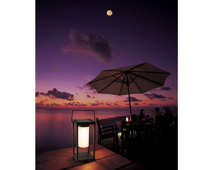 LED -camping/plintlamp H: 28 cm, voor buiten, plintlamp - metaal en plastic in het zwart, met geïntegreerde LED