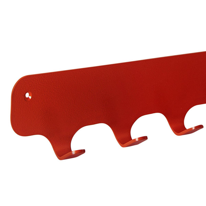 Gorillz Rounded Seven - Wandkapstok - 7 Kapstok Haken - Rood