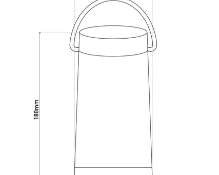 LED -tafellicht met BT -luidspreker "Festa" voor buitenruimte gemaakt van zwart plastic met geïntegreerde LED's, 18 cm hoog