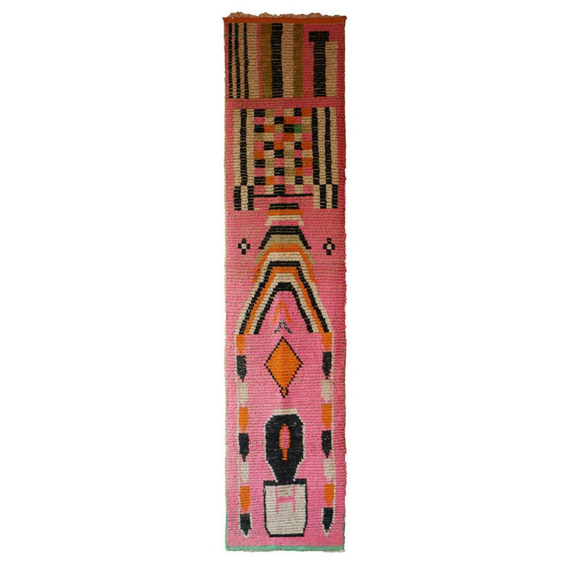 Zuiver wollen Marokkaans Berber halkleed 76 x 355 cm