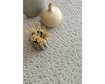 GEHAAKT rond decoratief vloerkleed