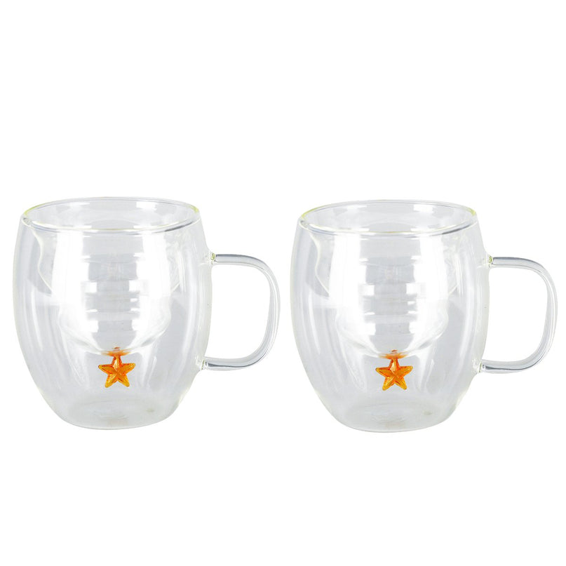 Dubbele wandbekers gouden ster 250 ml - veel 2