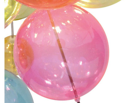 Hanger lamp "explosie" gekleurd gemaakt van metaal en glas, G9 -versies, hangende lamp voor eetkamer, woonkamer, hal of kantoor, Øca. 65 cm