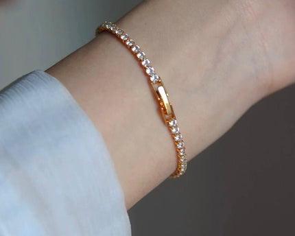 Tijdloze diamanten look sprankelende armband