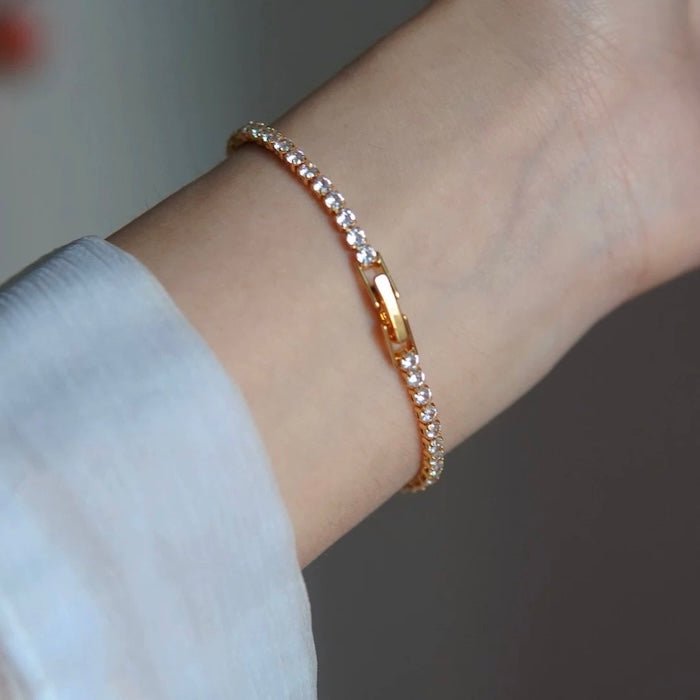 Tijdloze diamanten look sprankelende armband