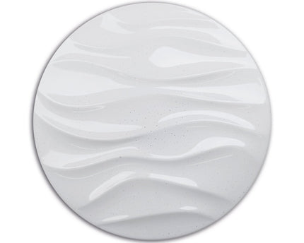 Smart Home LED -plafondlamp "Austin" met kristaleffect, veel functies, gemaakt van metaal en plastic, wit, met geïntegreerde LED's, verlichting voor woonkamers of kantoor