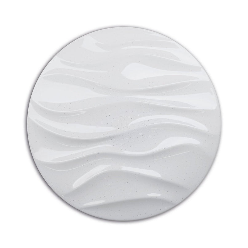 Smart Home LED -plafondlamp "Austin" met kristaleffect, veel functies, gemaakt van metaal en plastic, wit, met geïntegreerde LED's, verlichting voor woonkamers of kantoor