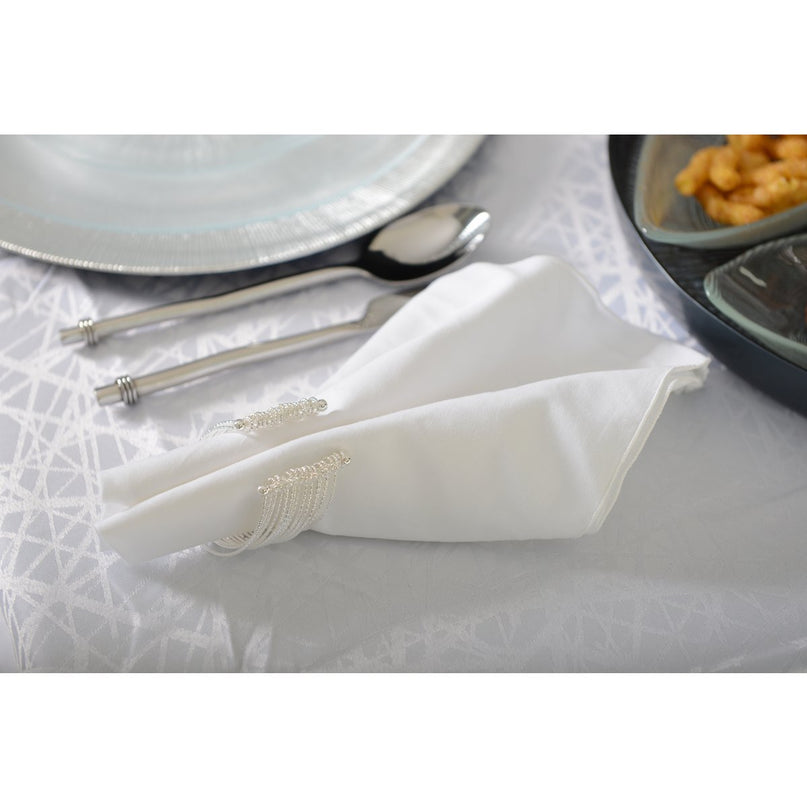 Veel 4 rondes van zilveren manchetdoeken