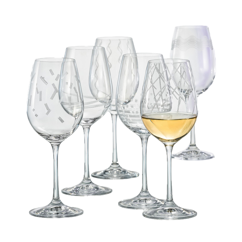 Set van 6 350 ml tempo wijnglazen