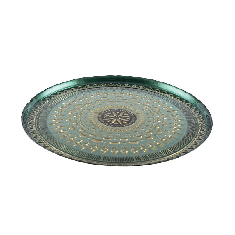 Groene en zwarte taartgerecht 32,5 cm - Coachella