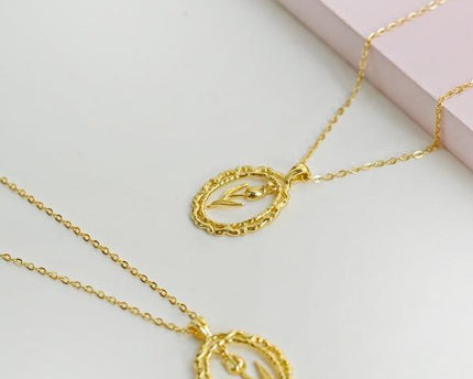 Moderne Vintage Tulpenketting - Goud vermeil