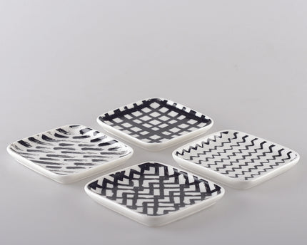 Zwart -witte bekers 9,5 cm - veel 4