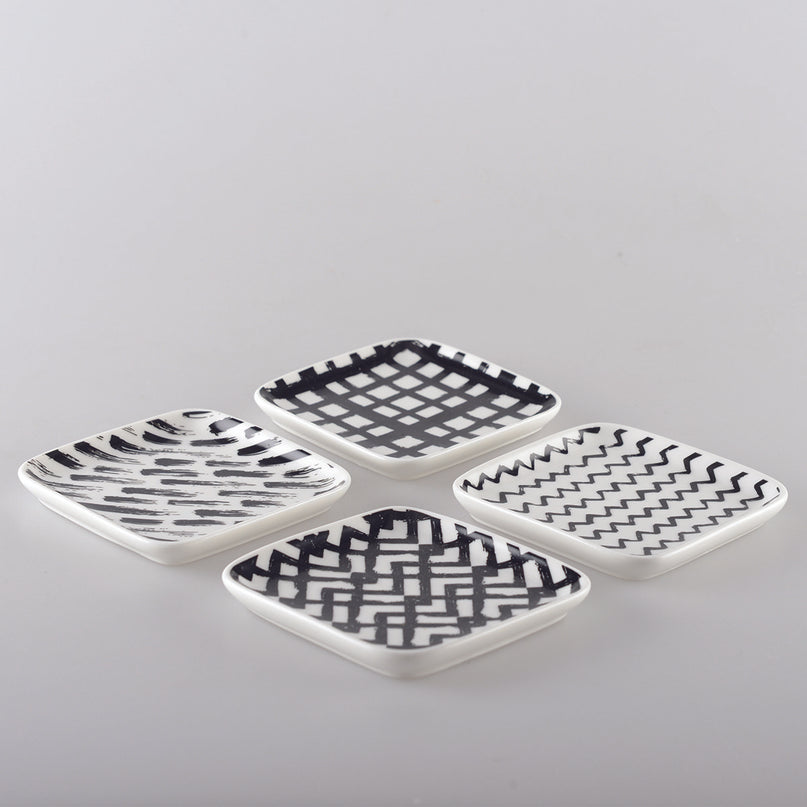 Zwart -witte bekers 9,5 cm - veel 4