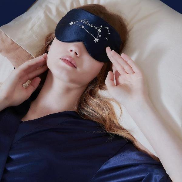 Sterrenbeelden 100% zijden slaapmasker-oversize