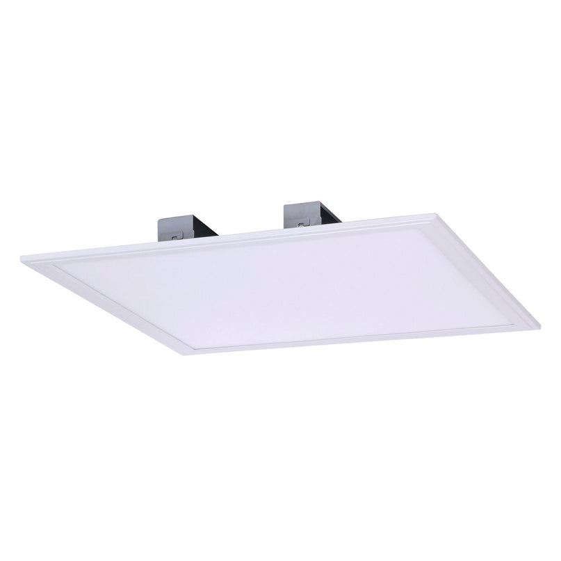LED -assemblagepaneel "Sorriso", montagelamp gemaakt van metaal en plastic in wit met stevig ingebouwde LED's, 45x45 cm voor interieurs