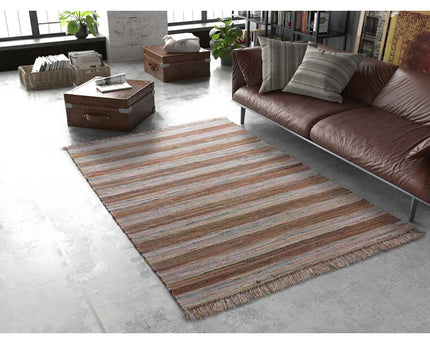 Boheems vloerkleed van gerecycled materiaal CHINDI