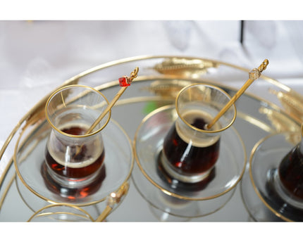 Gouden Filet Tea Cups - veel 6