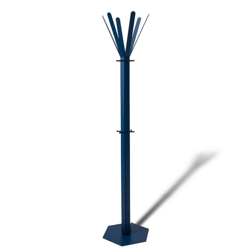 Gorillz Molto - Industrieel - Staande Kapstok - 14 Kapstokhaken - Blauw - Metaal