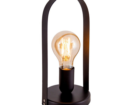 Metalen tafellamp "Faro" h: 28.5cm zwart