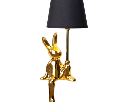 Tafellamp "helge" Ø 18 cm, hoogte ca. 45 cm, gemaakt van keramiek in zwart en gouden, zwarte tekstbladen