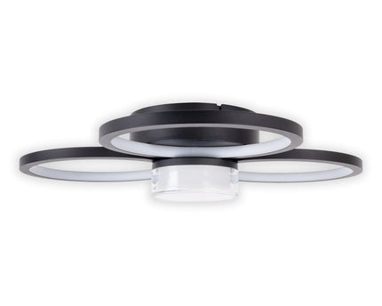 LED -plafondlicht "CIMO" gemaakt van zwart metaal en plastic, Ø Ca.