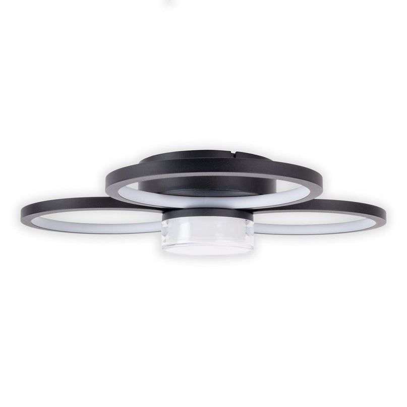 LED -plafondlicht "CIMO" gemaakt van zwart metaal en plastic, Ø Ca.