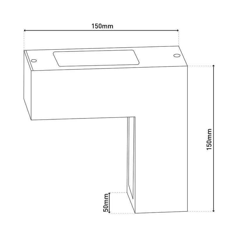 LED -wandlampen "angus" gemaakt van metaal en plastic in antraciet, met geïntegreerde LED