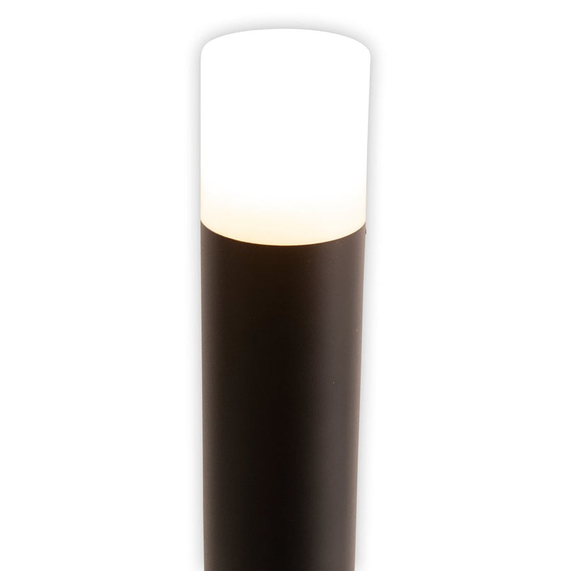 Buitenbasisbasis "Torcia" 80 cm hoog, gemaakt van metaal en plastic in zwart, E27