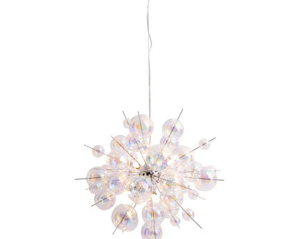Hanger lamp "explosie" gemaakt van metaal- en irisglas, G9 -frames, hangende lamp voor eetkamer, woonkamer, hal of kantoor, Øca. 65 cm