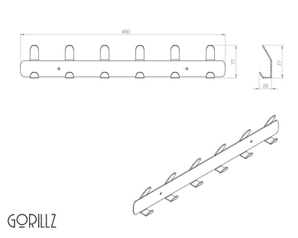 Gorillz Tiddly - Zwart