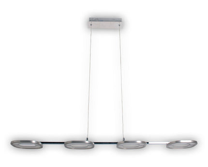 LED hanglamp "balk" gemaakt van metaal en plastic in stalen blank, met geïntegreerde LED