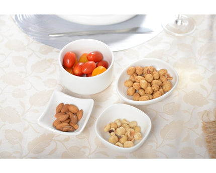 Keramische vierkante witte beker