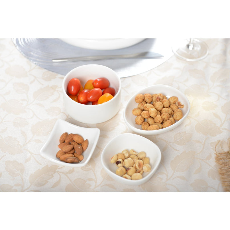 Keramische vierkante witte beker