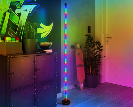 Led-digito Defosthlock "Motion Light" 150 cm hoog, gemaakt van metaal en plastic, kleurrijk, LED-bord, verlichting voor woonkamer, eetkamer of kantoor