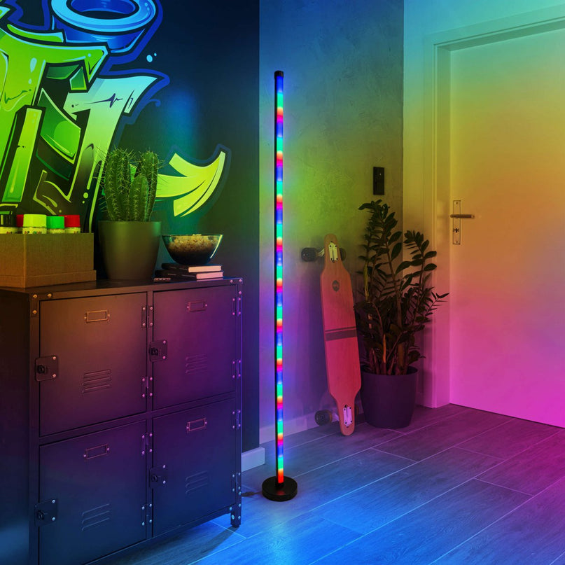 Led-digito Defosthlock "Motion Light" 150 cm hoog, gemaakt van metaal en plastic, kleurrijk, LED-bord, verlichting voor woonkamer, eetkamer of kantoor