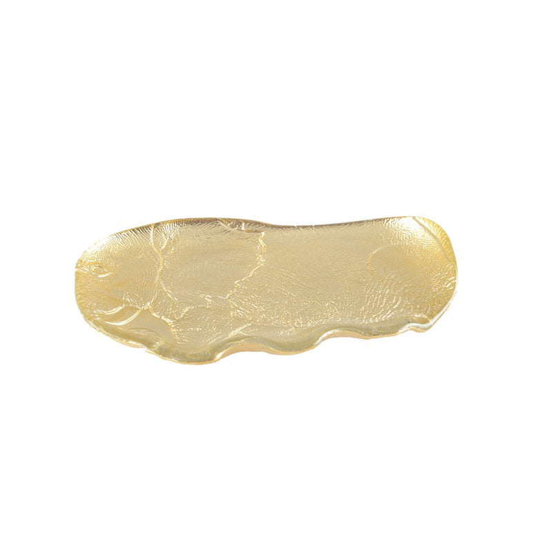 Gouden glazen beker gebarsten olifant 15x22x2cm
