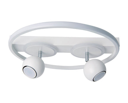 2 Spot LED -plafondlamp "Ronda" Ø 40 cm, gemaakt van metaal en plastic, wit, GU10, vlekken binnen