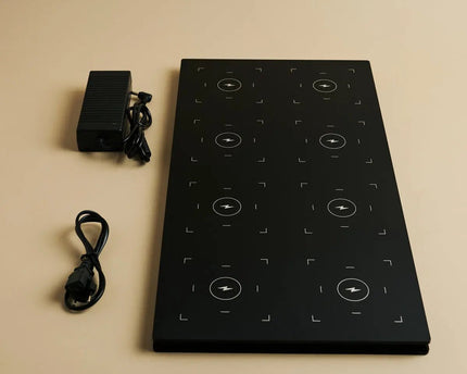 Combi Set Professional-8 X de Pijp Mini Mocha Brown oplaadbare tafellampen & 1 x Central Station draadloos laadstation met Qi-Technology-Perfect voor restaurants, gastvrijheid en hotels