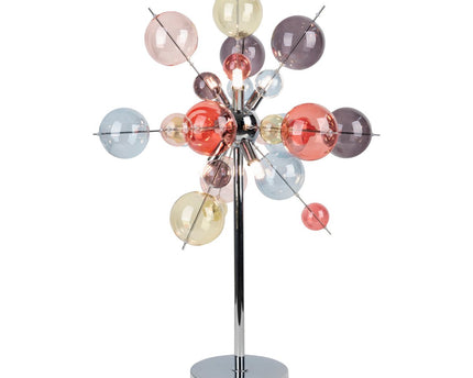 Tafellamp "explosie" pastelkleuren H: 73 cm