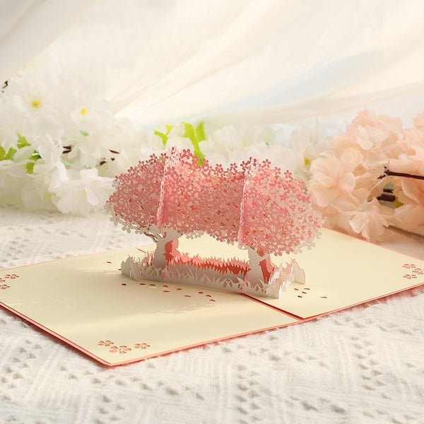 3D-kaart-kersenbloesem romantische liefdeskaart