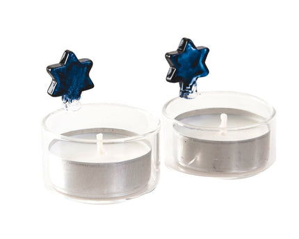 Set 2 Blue Maguen Candlesticks PVC Box