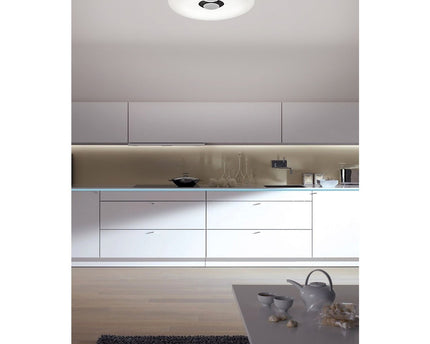 LED -plafondlicht "Nashville" Ø 40 cm, vele functies, gemaakt van metaal en plastic, wit, met geïntegreerde LED's, verlichting voor woonkamers, gang of kantoor