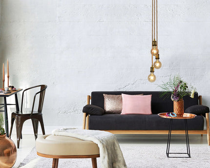 3 Metal Baldachin "Ontario" decoratieve hanglamp gemaakt van metaal in alt-messing en jute, E27-versies, verlichting voor woonkamers of kantoor.